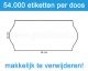 Prijsetiket wit 26x12mm - afneembare belijming - doos à 36 rol à 1.500 etiketten