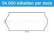 Prijsetiket wit 26x12mm - permanente belijming - doos à 36 rol à 1.500 etiketten