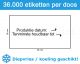 Prijsetiket wit 26x16mm bedrukt 'tht' - diepvries belijming - doos à 36 rol à 1.000 etiketten