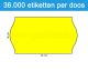 Prijsetiket fluor geel 26x16mm - permanente belijming - doos à 36 rol à 1.000 etiketten