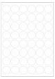 Polyester A4 etiket / Laservel Wit mat - Ø32mm-rond - 48 per vel - extra permanent (doos à 200 vel)