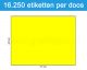 Prijsetiket fluor geel 37x28mm - permanente belijming - doos à 25 rol à 650 etiketten
