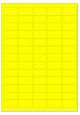 Fluor geel A4 etiket / Laservel 38,1x21,2mm - 65 per vel permanent (doos à 200 vel)