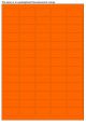 Fluor oranje A4 etiket / Laservel 38,1x21,2mm - 65 per vel permanent (doos à 200 vel)