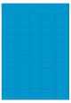 Blauw A4 etiket / Laservel 38,1x21,2mm - 65 per vel permanent (doos à 200 vel)