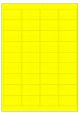 Fluor geel A4 etiket / Laservel 48,3x29,7mm - 36 per vel permanent (doos à 200 vel)