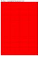 Fluor rood A4 etiket / Laservel 48,3x29,7mm - 36 per vel permanent (doos à 200 vel)