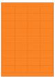 Oranje A4 etiket / Laservel 48,3x29,7mm - 36 per vel permanent (doos à 200 vel)