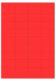 Rood A4 etiket / Laservel 48,3x29,7mm - 36 per vel permanent (doos à 200 vel)