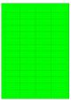 Fluor groen A4 etiket / Laservel 48x20mm - 56 per vel permanent (doos à 200 vel)