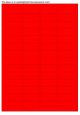 Fluor rood A4 etiket / Laservel 48x20mm - 56 per vel permanent (doos à 200 vel)