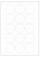 Polyester A4 etiket / Laservel Wit mat - Ø50mm-rond - 15 per vel - extra permanent (doos à 200 vel)