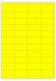 Fluor geel A4 etiket / Laservel 52,5x25,4mm - 44 per vel permanent (doos à 200 vel)
