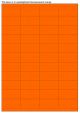 Fluor oranje A4 etiket / Laservel 52,5x25,4mm - 44 per vel permanent (doos à 200 vel)