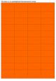Fluor oranje A4 etiket / Laservel 52,5x25,4mm - 44 per vel permanent (doos à 200 vel)