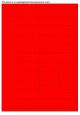 Fluor rood A4 etiket / Laservel 52,5x25,4mm - 44 per vel permanent (doos à 200 vel)