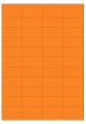 Oranje A4 etiket / Laservel 52,2x25,4mm - 44 per vel permanent (doos à 200 vel)