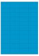 Blauw A4 etiket / Laservel 52,5x25,4mm - 44 per vel permanent (doos à 200 vel)