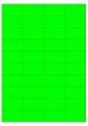 Fluor groen A4 etiket / Laservel 52,5x29,7mm - 40 per vel permanent (doos à 200 vel)