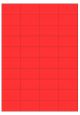 Rood A4 etiket / Laservel 52,5x29,7mm - 40 per vel permanent (doos à 200 vel)