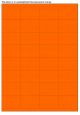 Fluor oranje A4 etiket / Laservel 52,5x35mm - 32 per vel permanent (doos à 200 vel)