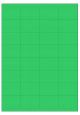 Groen A4 etiket / Laservel 52,5x35mm - 32 per vel permanent (doos à 200 vel)