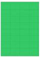 Groen A4 etiket / Laservel 52,5x35mm - 32 per vel permanent (doos à 200 vel)