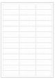 Polyester A4 etiket / Laservel Transparant mat - 63,5x22mm - 39 per vel - permanent (doos à 200 vel)