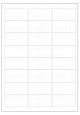 Polyester A4 etiket / Laservel Transparant mat - 63,5x33,9mm - 24 per vel - permanent (doos à 200 vel)