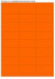 Fluor oranje A4 etiket / Laservel 63,5x33,9mm - 24 per vel permanent (doos à 200 vel)