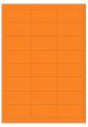 Oranje A4 etiket / Laservel 63,5x33,9mm - 24 per vel permanent (doos à 200 vel)