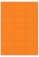 Oranje A4 etiket / Laservel 63,5x33,9mm - 24 per vel permanent (doos à 200 vel)
