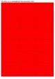 Fluor rood A4 etiket / Laservel 63,5x46,6mm - 18 per vel permanent (doos à 200 vel)