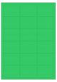 Groen A4 etiket / Laservel 63,5x46,6mm - 18 per vel permanent (doos à 200 vel)