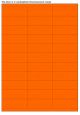 Fluor oranje A4 etiket / Laservel 70x25,4mm - 33 per vel permanent (doos à 200 vel)