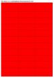 Fluor rood A4 etiket / Laservel 70x25,4mm - 33 per vel permanent (doos à 200 vel)