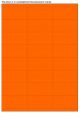 Fluor oranje A4 etiket / Laservel 70x35mm - 24 per vel permanent (doos à 200 vel)