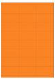 Oranje A4 etiket / Laservel -- 70x35mm -- 24 per vel permanent (doos à 200 vel)