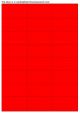 Fluor rood A4 etiket / Laservel 70x36mm - 24 per vel permanent (doos à 200 vel)