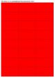 Fluor rood A4 etiket / Laservel 70x37,1mm - 24 per vel permanent (doos à 200 vel)