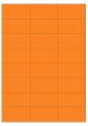 Oranje A4 etiket / Laservel 70x37,1mm - 24 per vel permanent (doos à 200 vel)