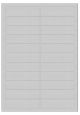 Polyester A4 etiket / Laservel Aluminium zilver mat - 94x25,4mm - 22 per vel - permanent (doos à 200 vel)