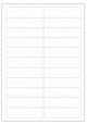 Polyester A4 etiket / Laservel Wit mat - 94x25,4mm - 22 per vel - extra permanent (doos à 200 vel)