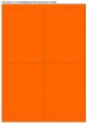 Fluor oranje A4 etiket / Laservel 99,1x139mm - 4 per vel permanent (doos à 200 vel)