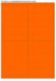 Fluor oranje A4 etiket / Laservel 99,1x139mm - 4 per vel permanent (doos à 200 vel)