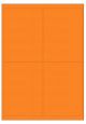 Oranje A4 etiket / Laservel 99,1x139mm - 4 per vel permanent (doos à 200 vel)