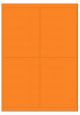 Oranje A4 etiket / Laservel 99,1x139mm - 4 per vel permanent (doos à 200 vel)