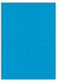 Blauw A4 etiket / Laservel 99,1x139mm - 4 per vel permanent (doos à 200 vel)
