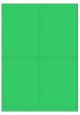 Groen A4 etiket / Laservel 99,1x139mm - 4 per vel permanent (doos à 200 vel)