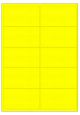 Fluor geel A4 etiket / Laservel 99,1x56,8mm - 10 per vel permanent (doos à 200 vel)